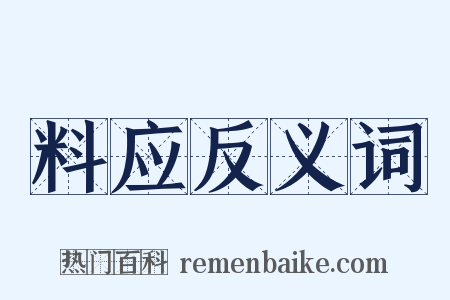 料应反义词是什么意思的图片